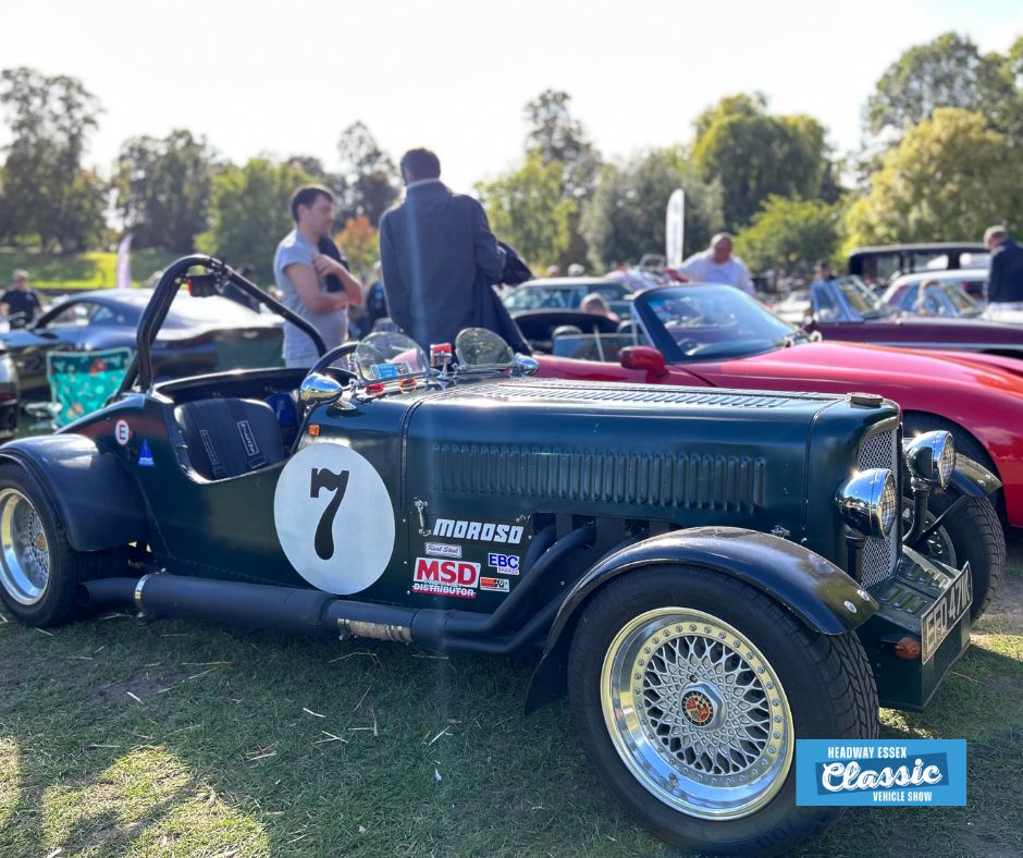 Image shows vintage racing cars